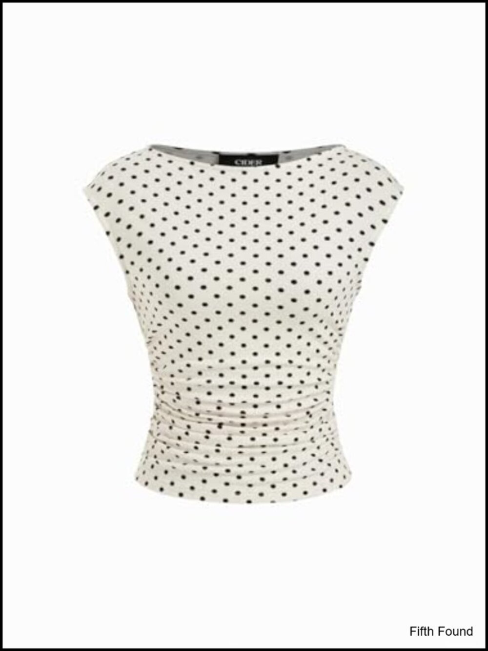 Women's Sleeveless Ruched Boat Neck Crop Tank Top Summer Casual